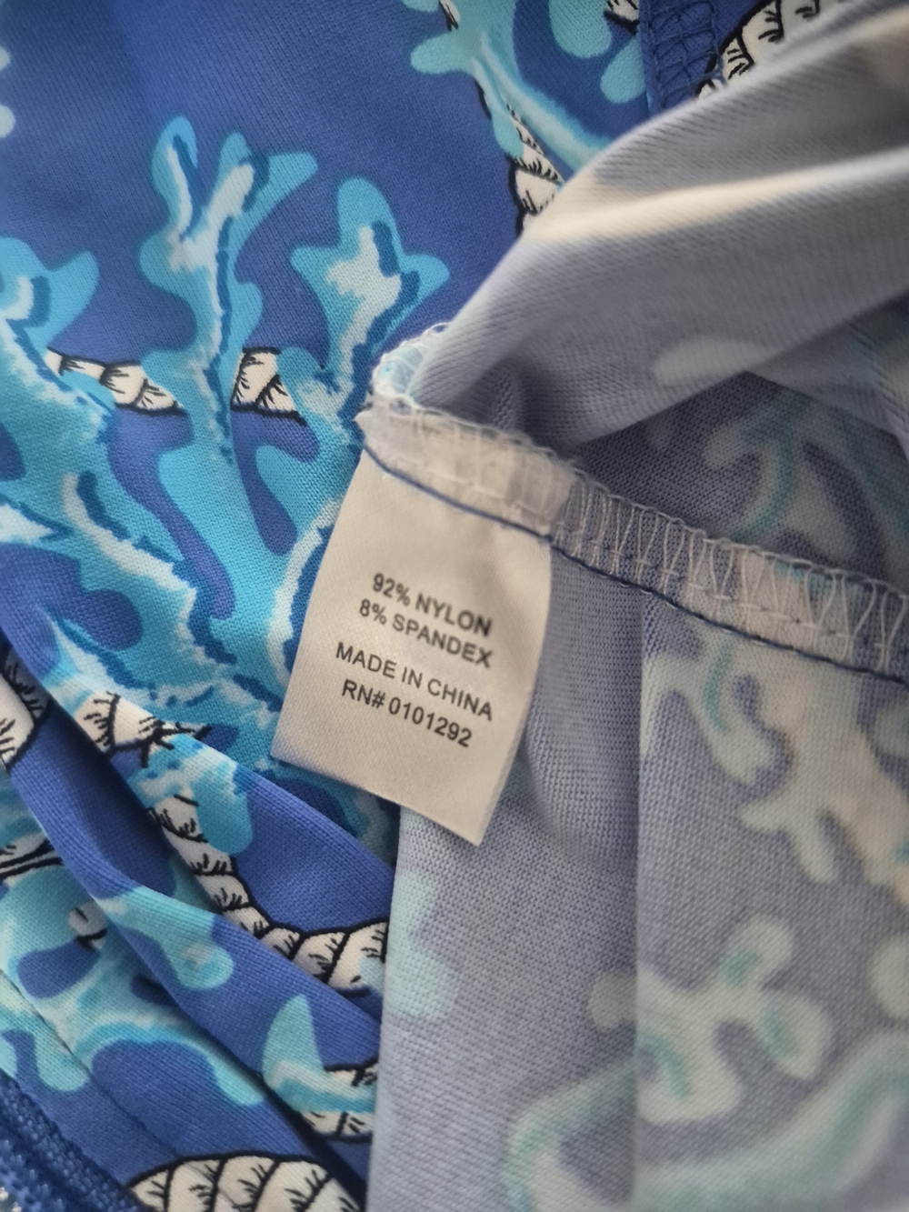 Lulu-B Blue Patterned Zip-Front Bomber Jacket - Picture 7 of 8